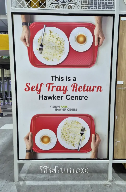 Poster to encourage diners to return their trays